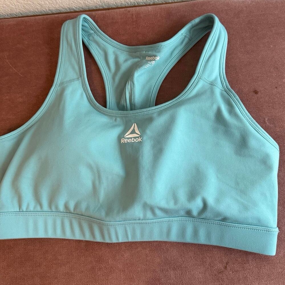 Reebok women’s sports bra teal large